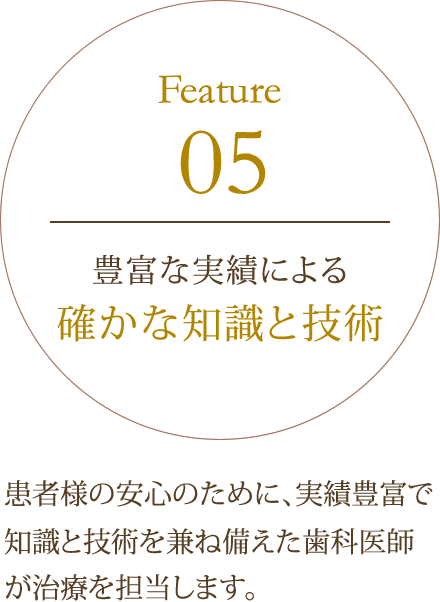 豊富な実績による確かな知識と技術